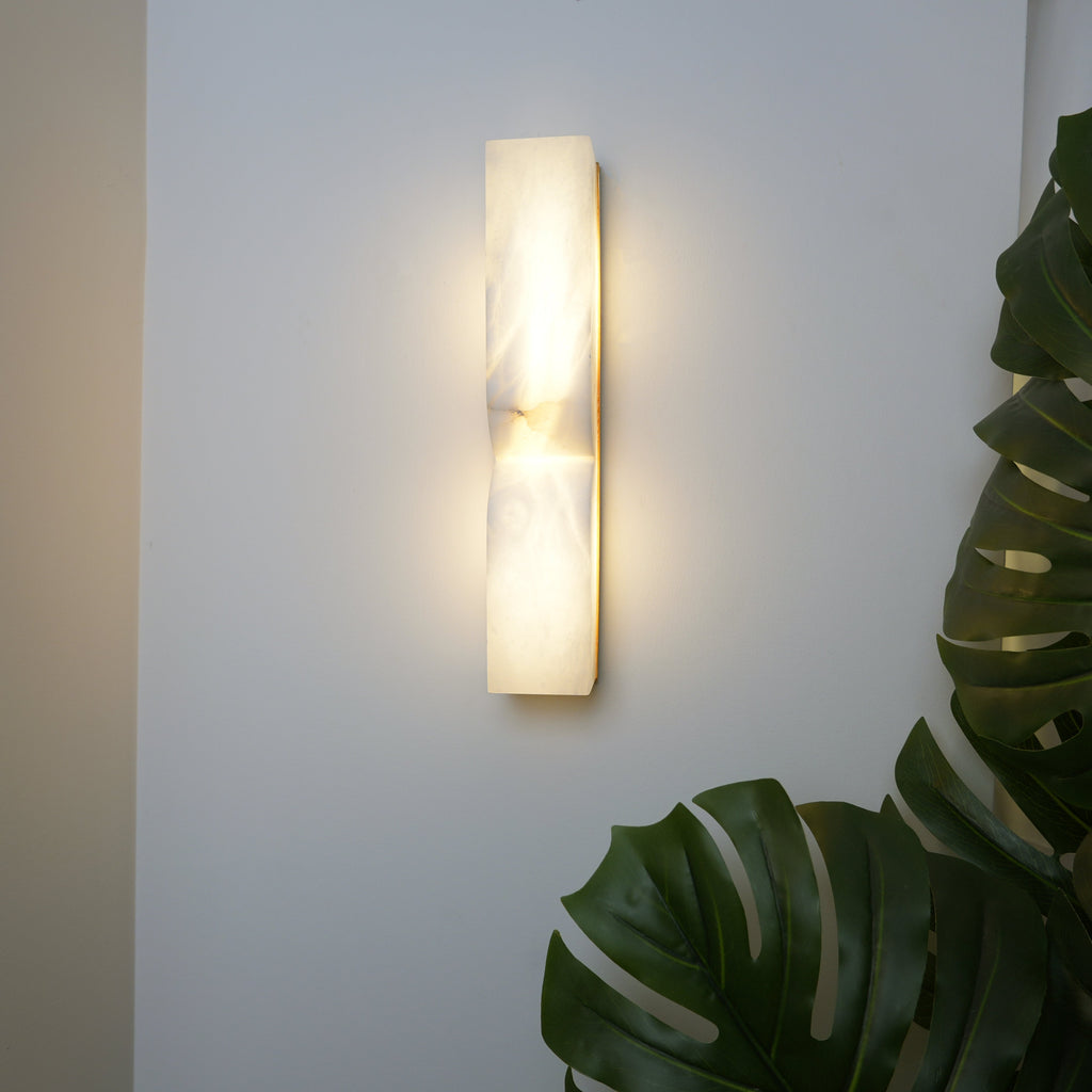 Modern Rectangular Alabaster Essence Wall Light