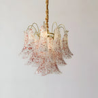 Retro Mazzega Murano Colorful Glass Chandelier