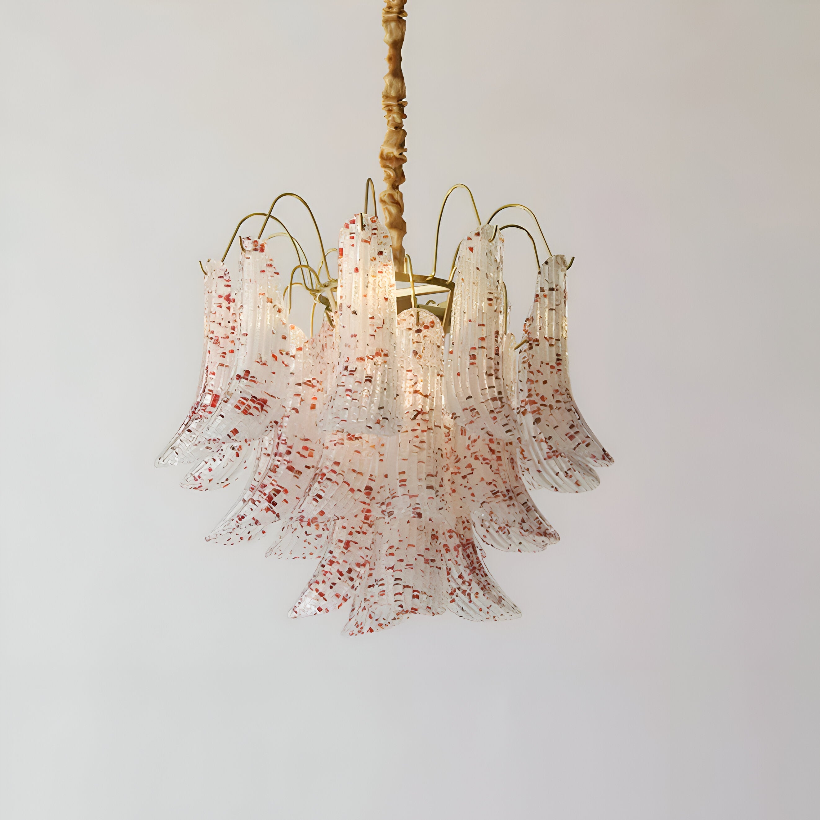 Retro Mazzega Murano Colorful Glass Chandelier