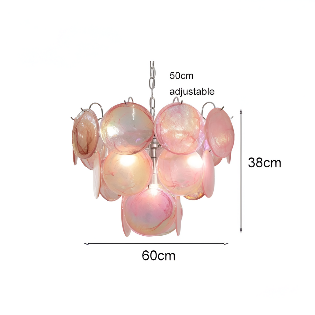 Retro Camisa Murano Glass Chandelier