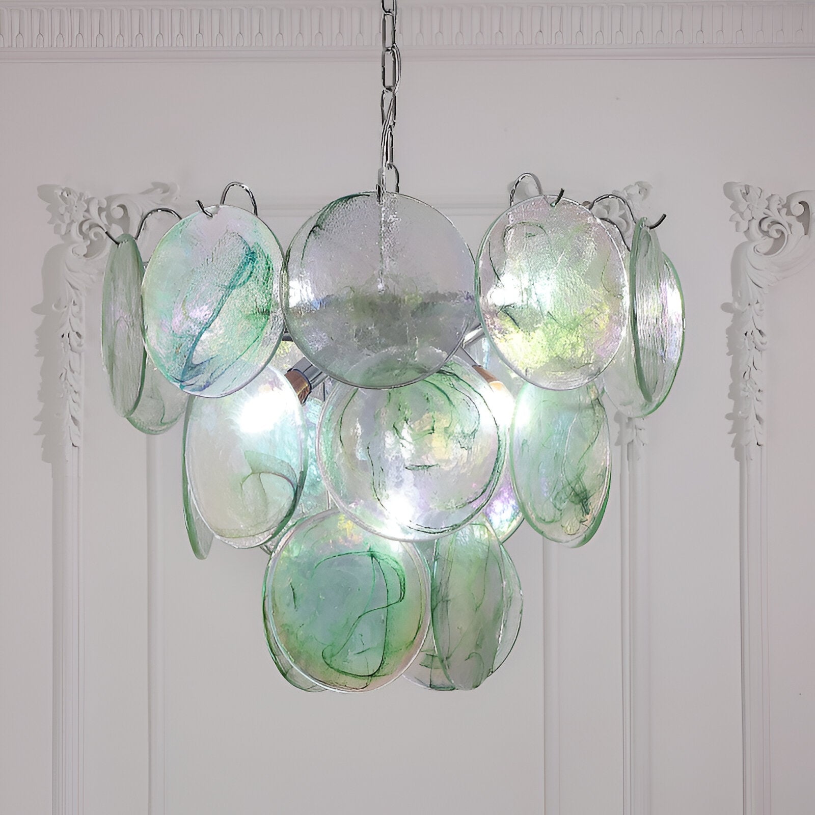 Retro Camisa Murano Glass Chandelier