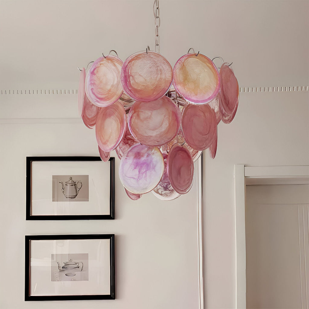 Retro Camisa Murano Glass Chandelier