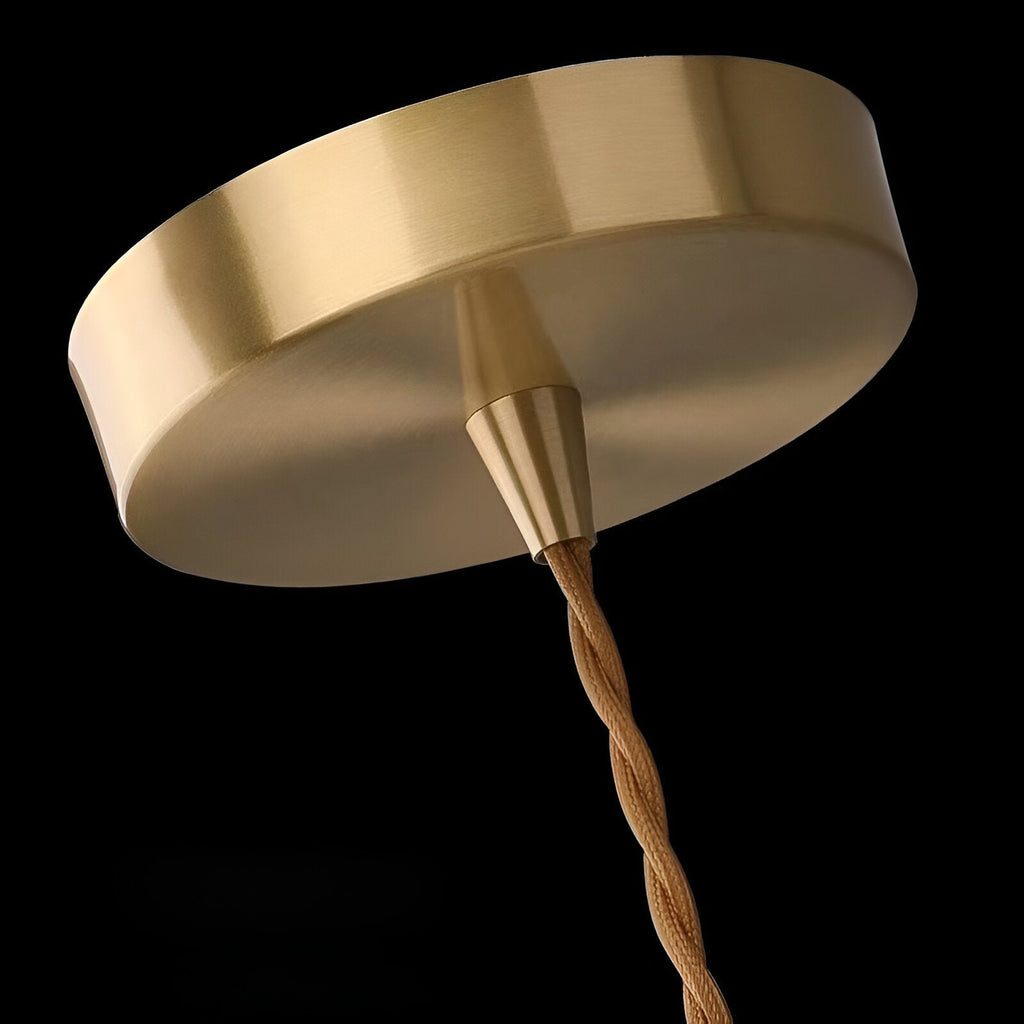 Retro Colorful Natural Shell Handcrafted Brass Pendant Light