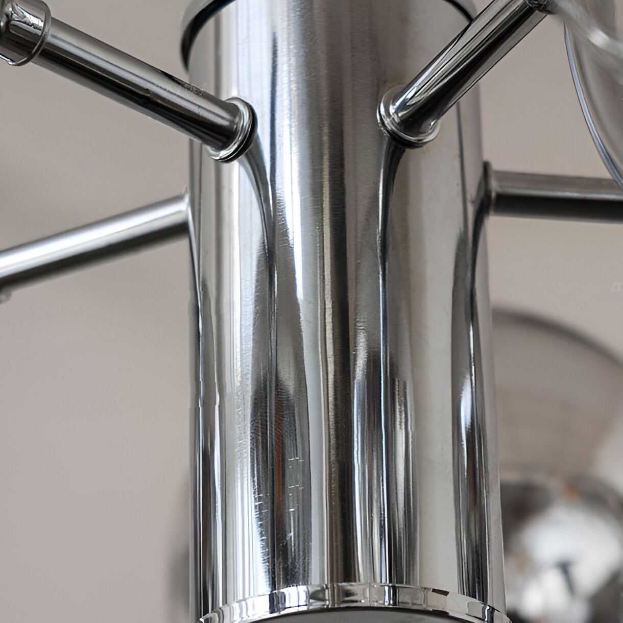 Verona Retro Chrome Glass Chandelier