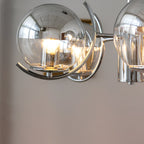Verona Retro Chrome Glass Chandelier