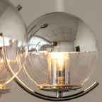 Verona Retro Chrome Glass Chandelier