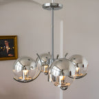 Verona Retro Chrome Glass Chandelier