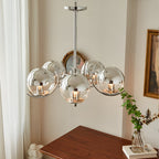 Verona Retro Chrome Glass Chandelier