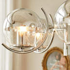 Verona Retro Chrome Glass Chandelier
