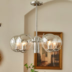 Verona Retro Chrome Glass Chandelier