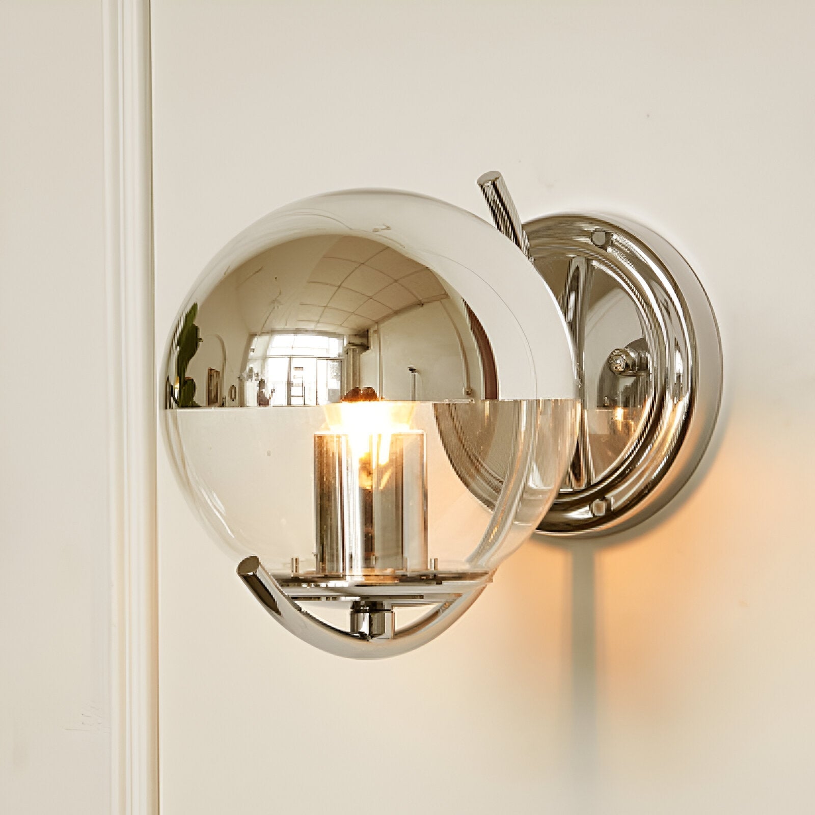 Verona Retro Chrome Glass Chandelier
