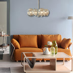 Verona Retro Chrome Glass Chandelier