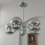 Verona Retro Chrome Glass Chandelier