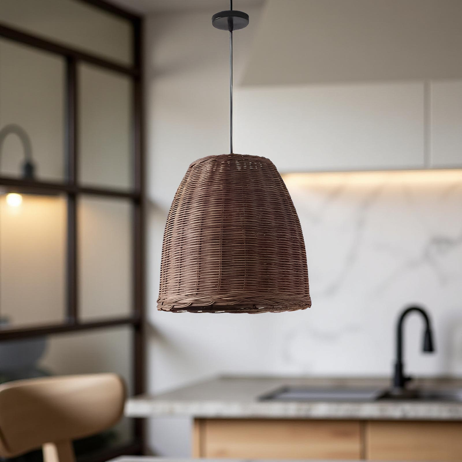 Retro Handmade Bamboo Rattan Pendant Light