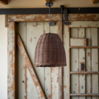 Retro Handmade Bamboo Rattan Pendant Light
