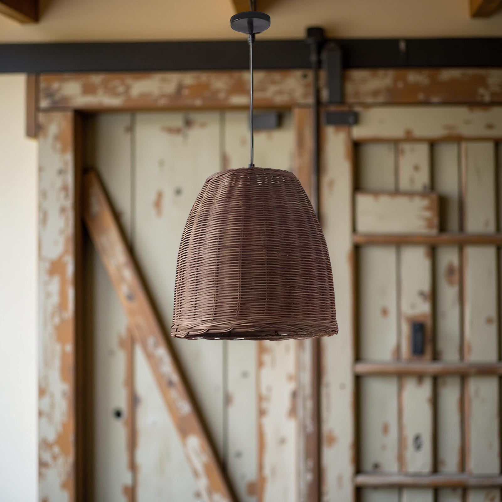 Retro Handmade Bamboo Rattan Pendant Light