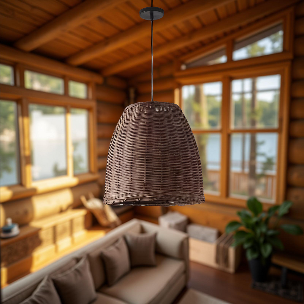 Retro Handmade Bamboo Rattan Pendant Light