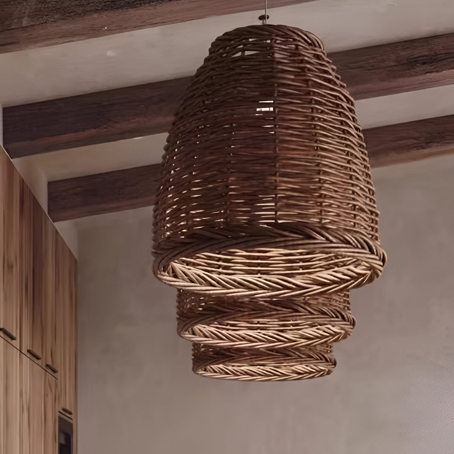 Retro Handmade Bamboo Rattan Pendant Light