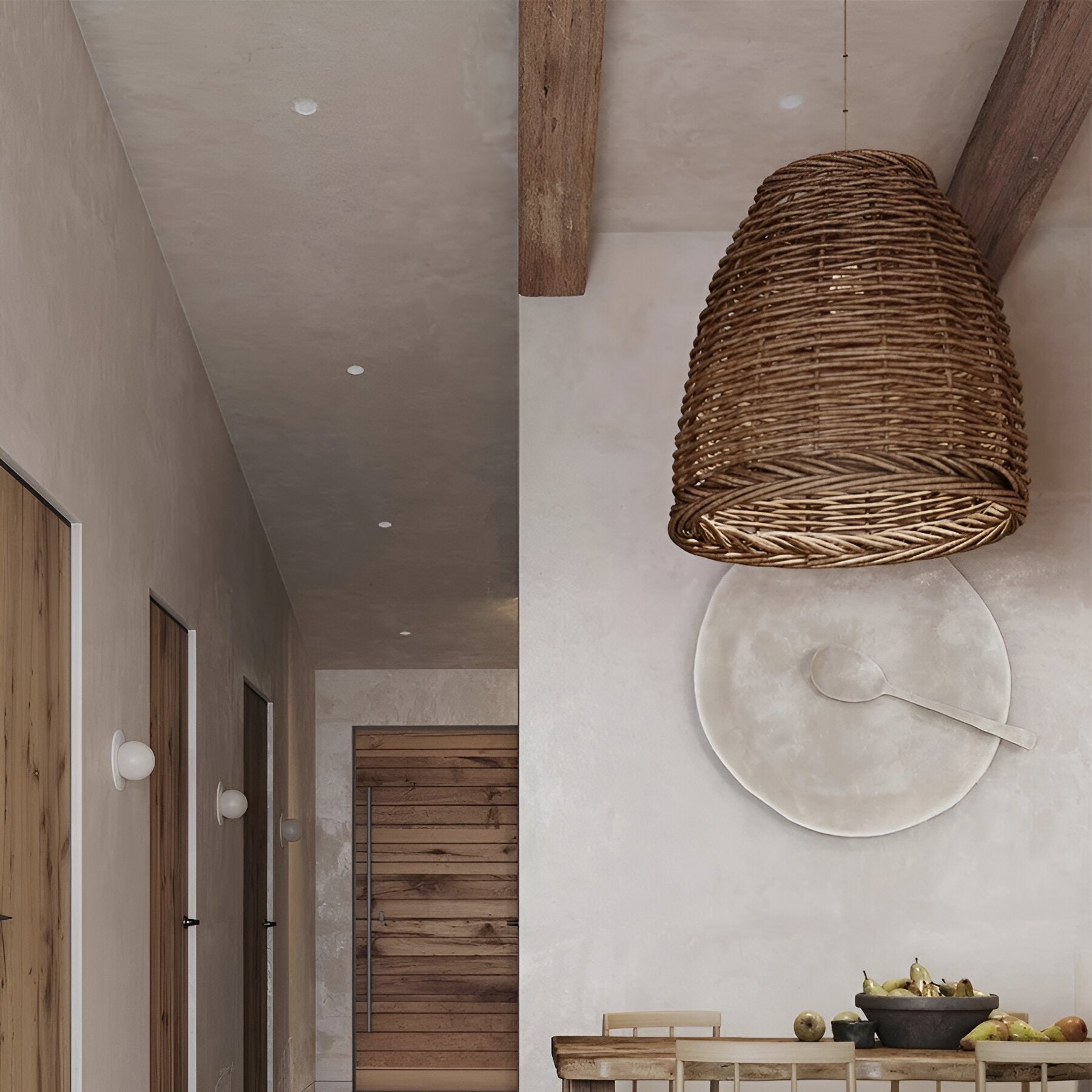 Retro Handmade Bamboo Rattan Pendant Light