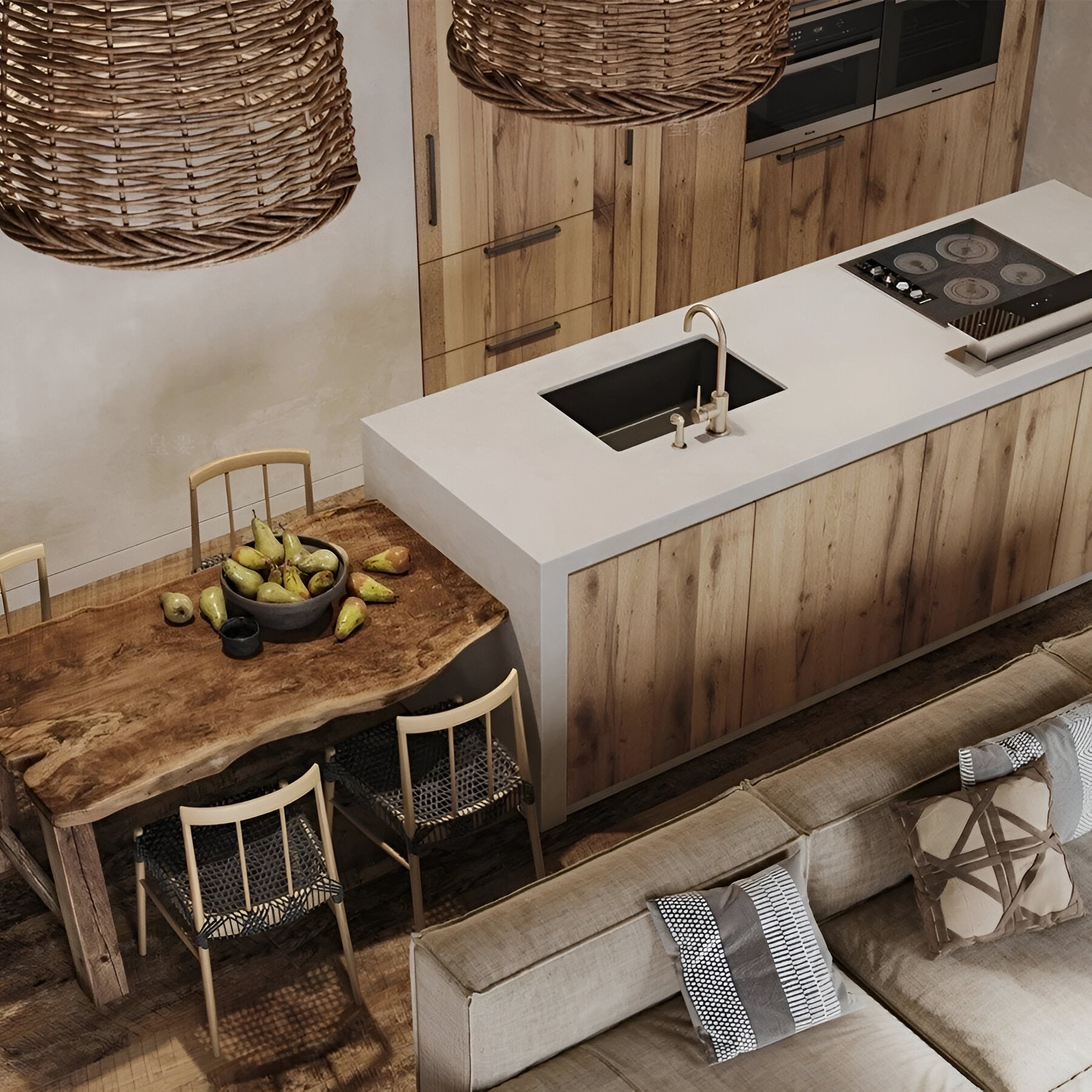 Retro Handmade Bamboo Rattan Pendant Light