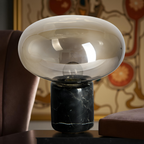 Retro Marble Base Glass Table Lamp
