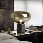 Retro Marble Base Glass Table Lamp