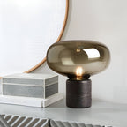 Retro Marble Base Glass Table Lamp