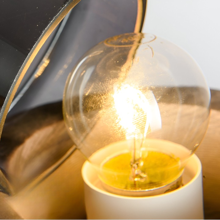 Retro Marble Base Glass Table Lamp