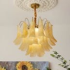 Retro Mazzega Murano Colorful Glass Chandelier