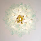 Retro Mazzega Murano Colorful Glass Chandelier