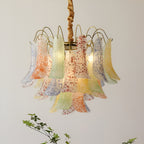 Retro Mazzega Murano Colorful Glass Chandelier