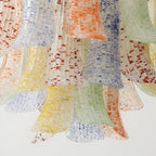 Retro Mazzega Murano Colorful Glass Chandelier