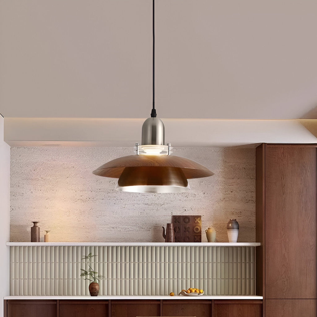 Retro Medieval Metal Flying Saucer Pendant Light