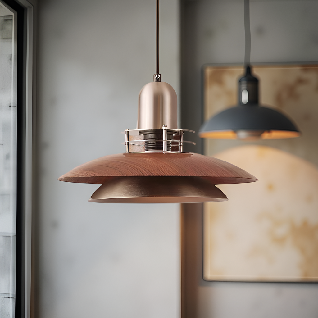 Retro Medieval Metal Flying Saucer Pendant Light