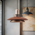 Retro Medieval Metal Flying Saucer Pendant Light