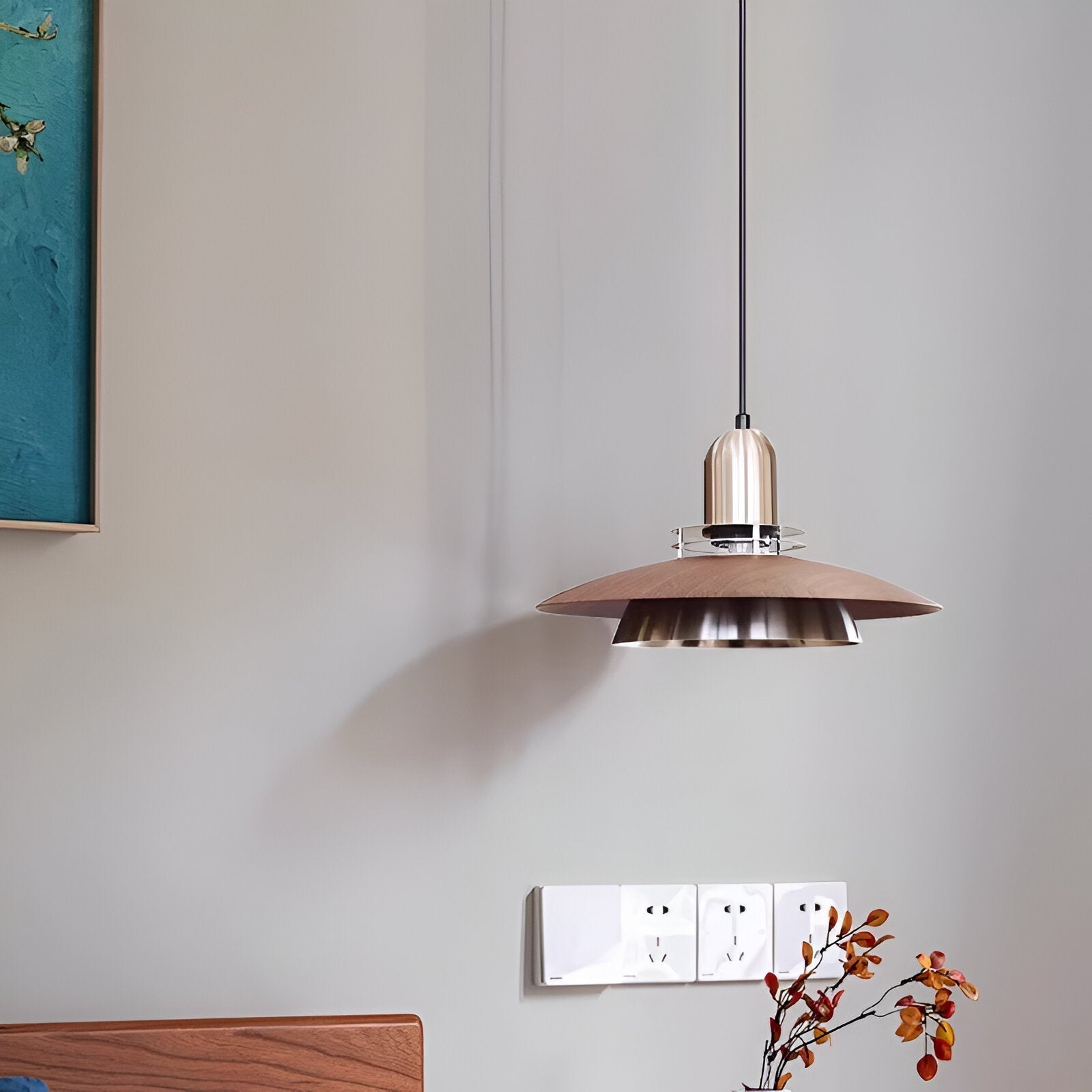 Retro Medieval Metal Flying Saucer Pendant Light