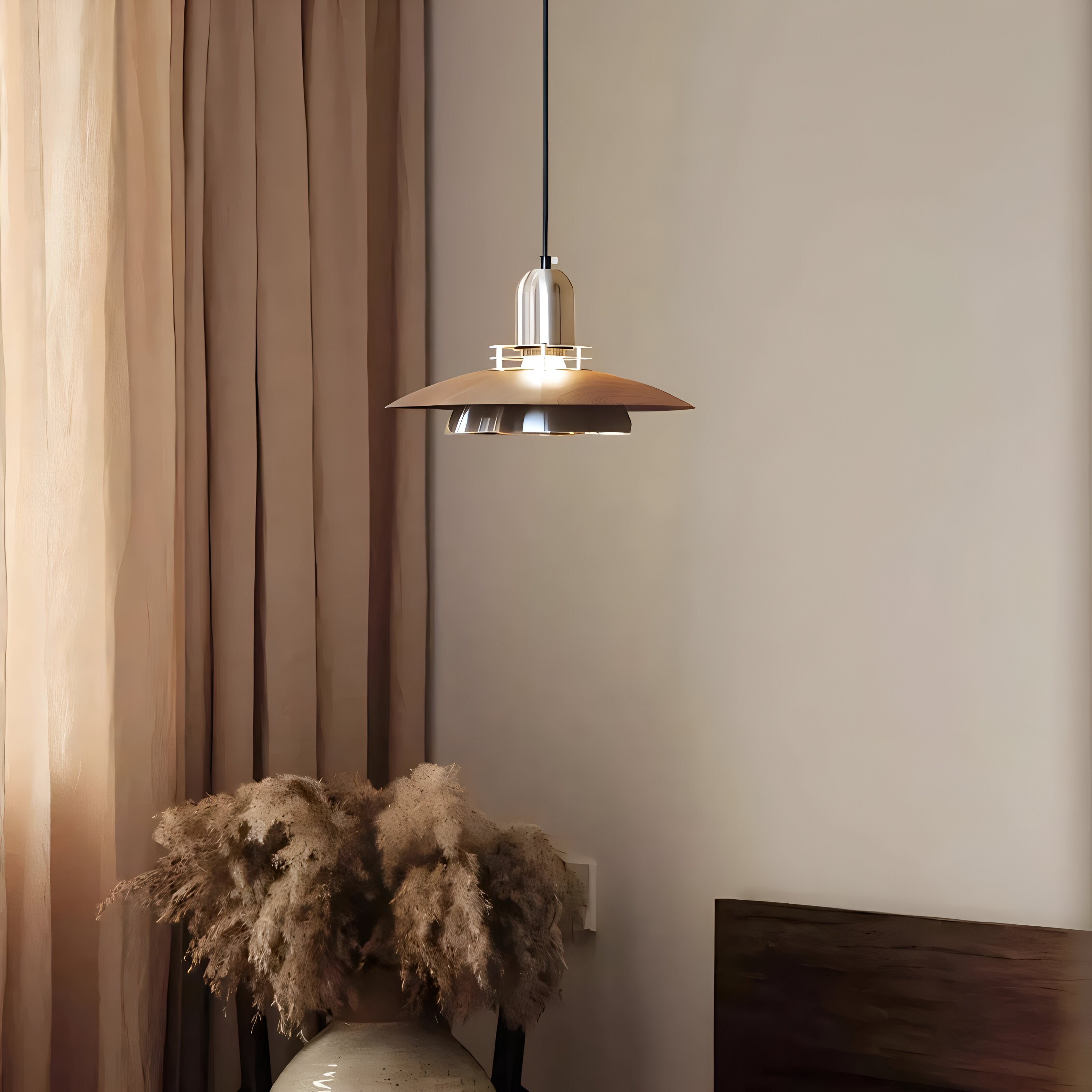 Retro Medieval Metal Flying Saucer Pendant Light