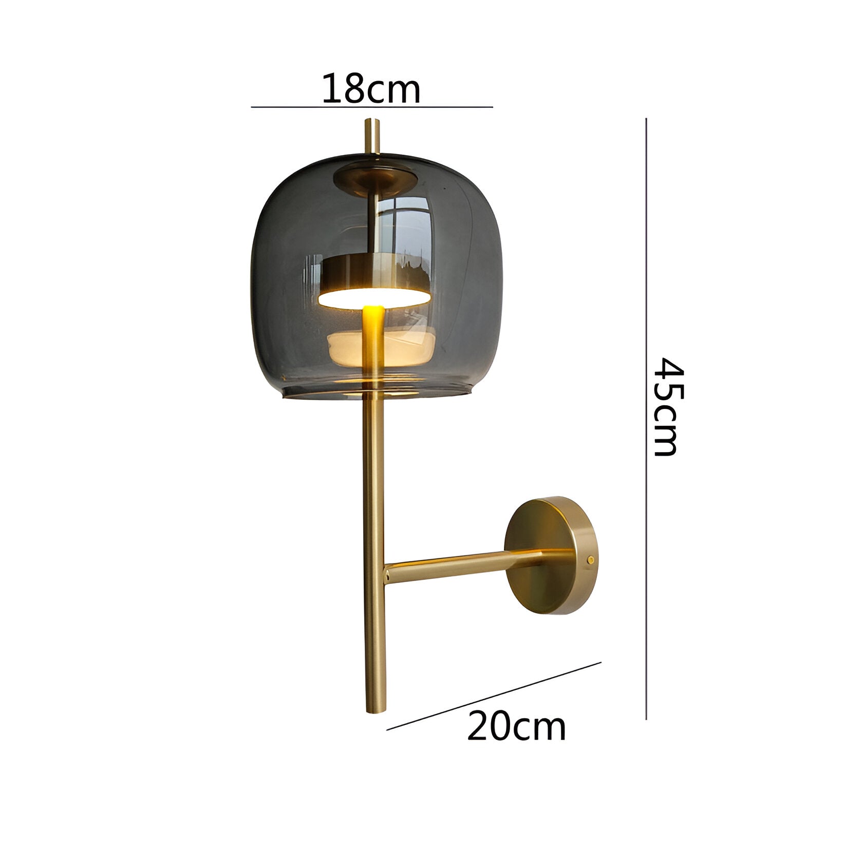 Kael Nordic Glass Wall Light