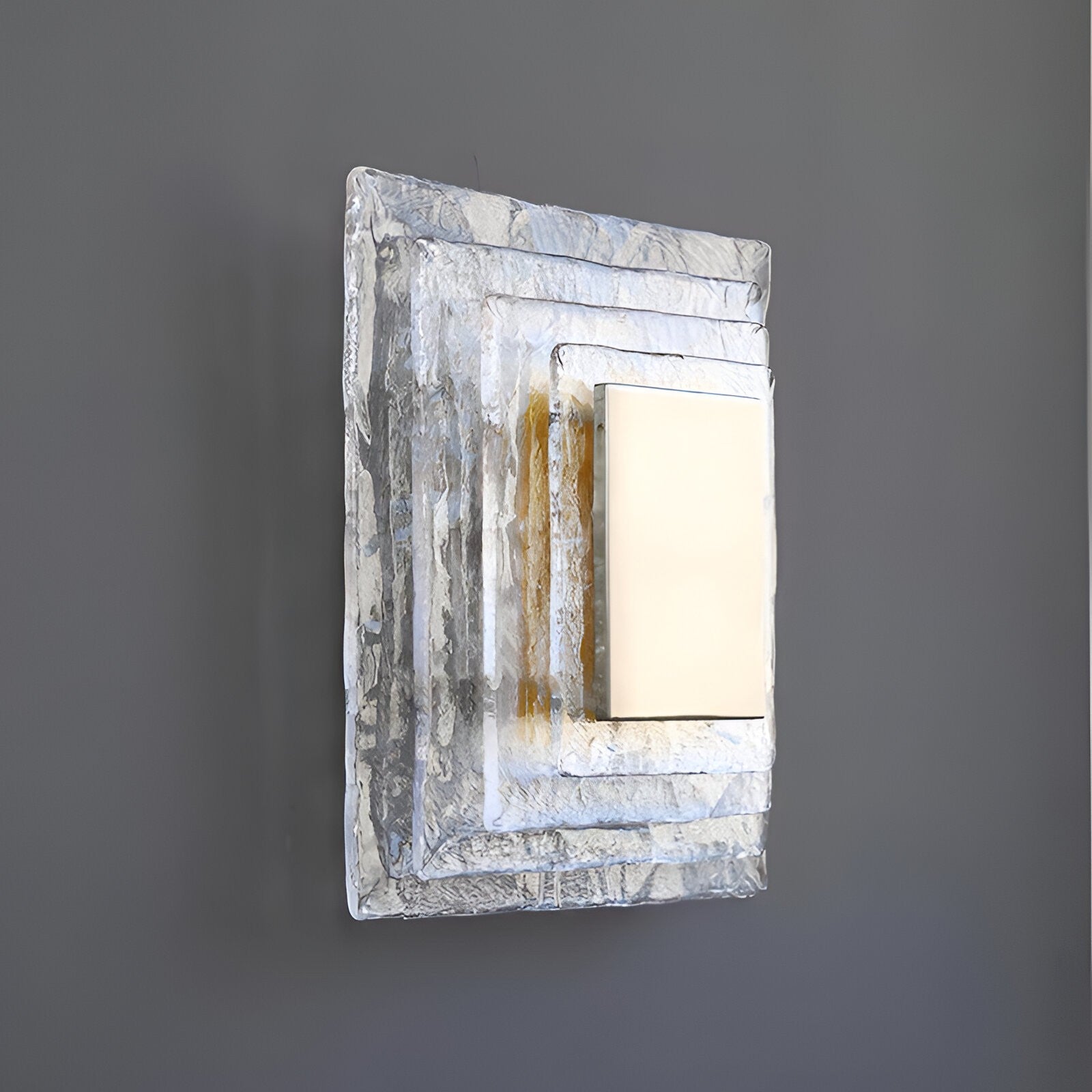 Retro Murano Water Ripple Glass Wall Light