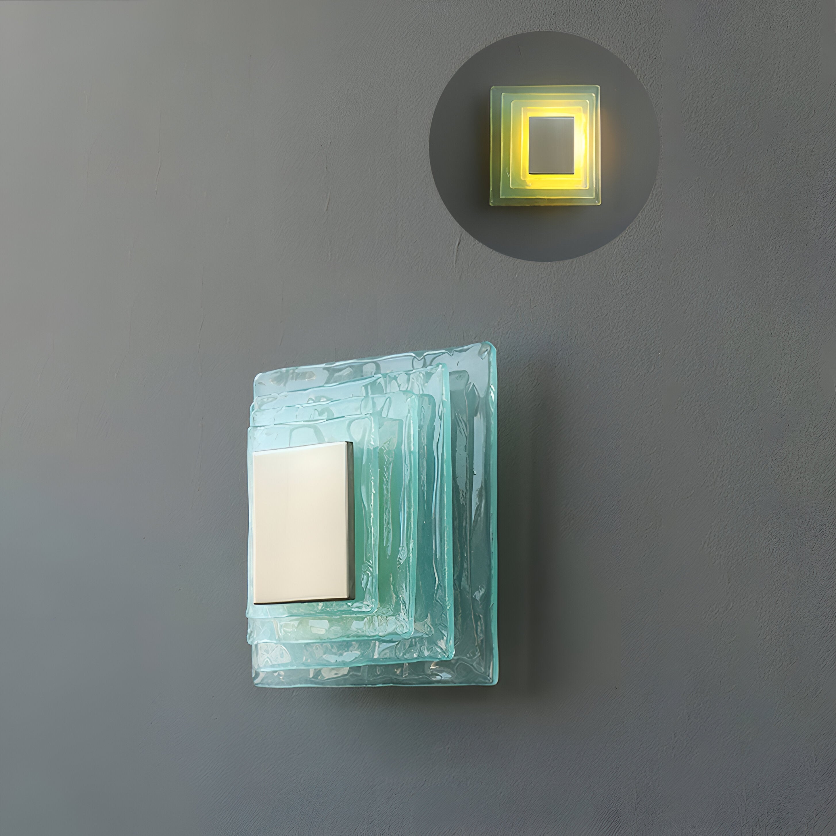 Retro Murano Water Ripple Glass Wall Light