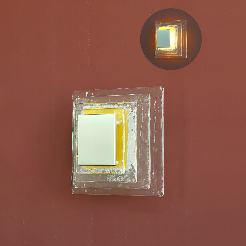Retro Murano Water Ripple Glass Wall Light