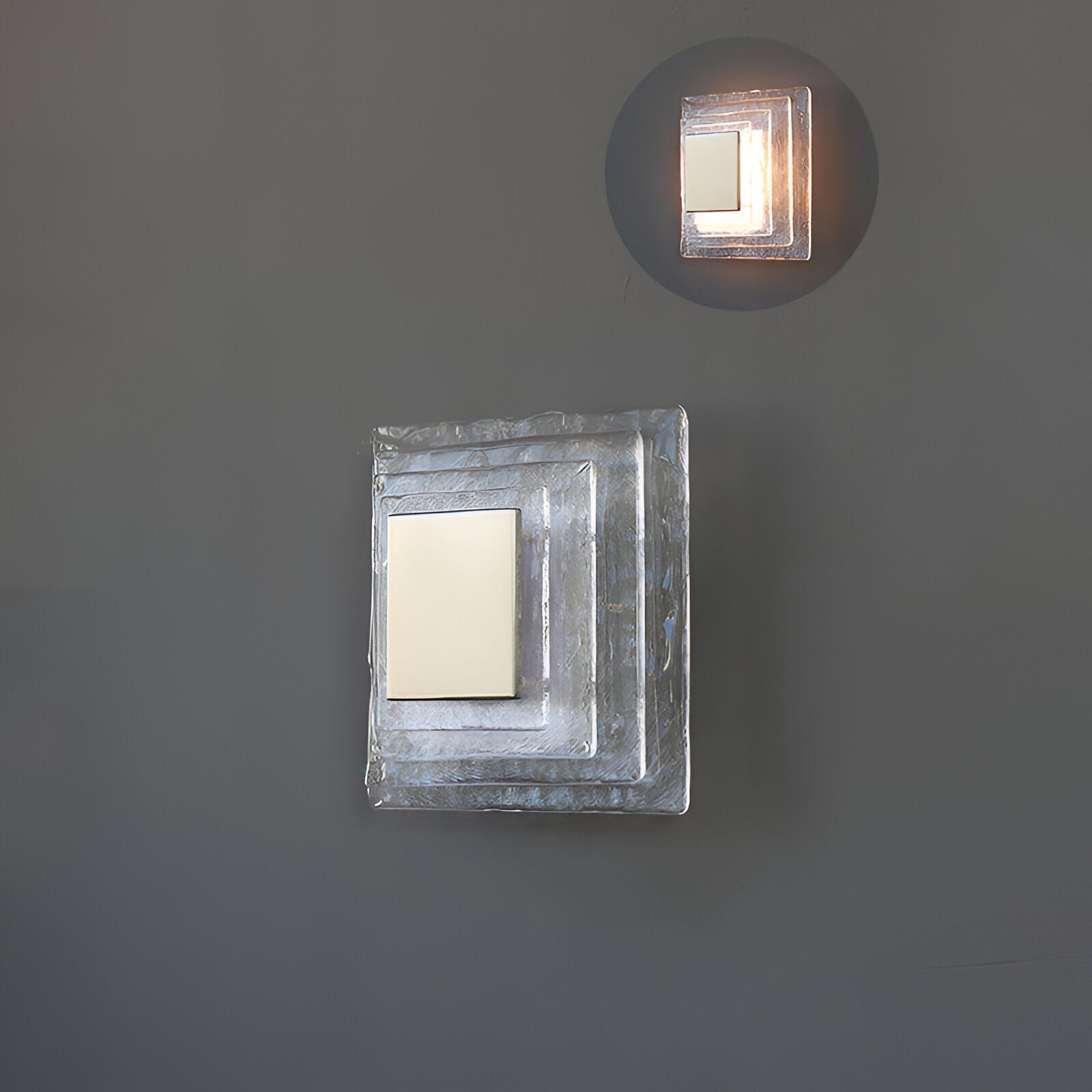 Retro Murano Water Ripple Glass Wall Light