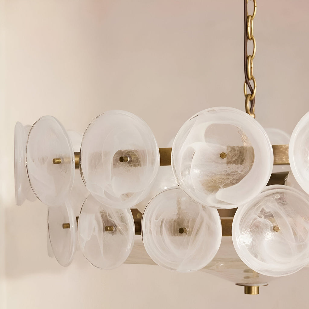 Retro Style Clara Colored Glass Chandelier