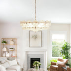 Retro Style Clara Colored Glass Chandelier