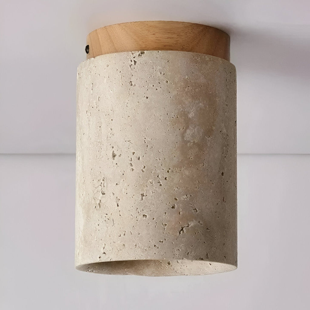 Orin Retro Travertine Flush Mount Ceiling Light
