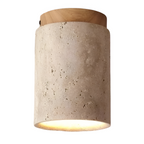 Orin Retro Travertine Flush Mount Ceiling Light