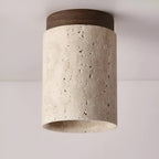 Orin Retro Travertine Flush Mount Ceiling Light