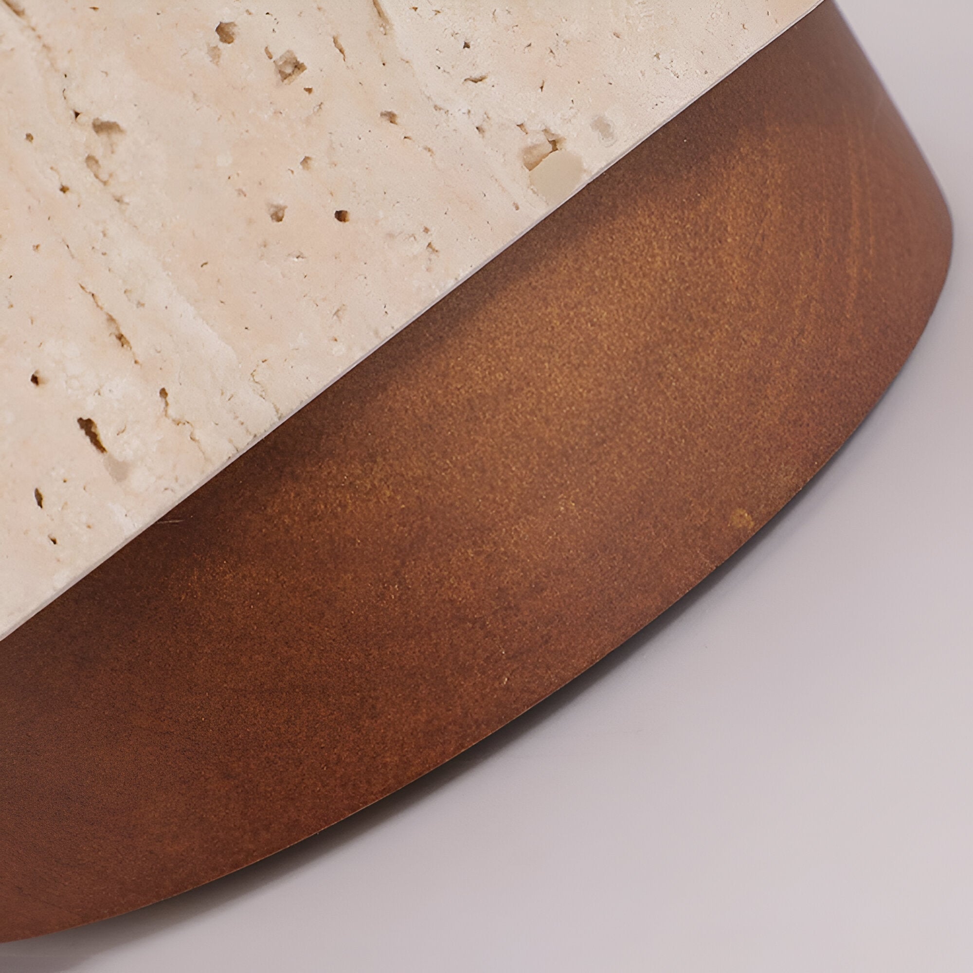 Orin Retro Travertine Flush Mount Ceiling Light
