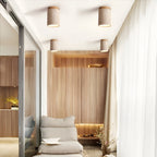 Orin Retro Travertine Flush Mount Ceiling Light