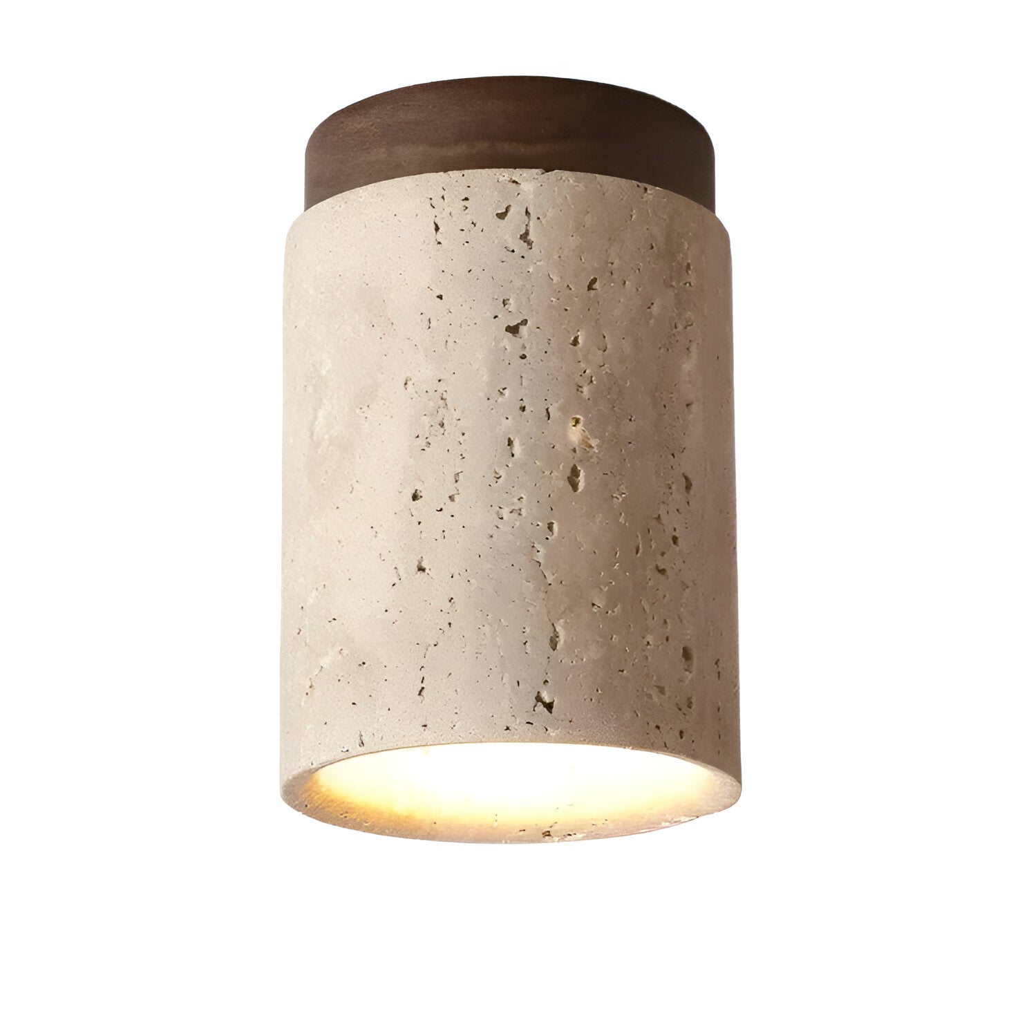Orin Retro Travertine Flush Mount Ceiling Light